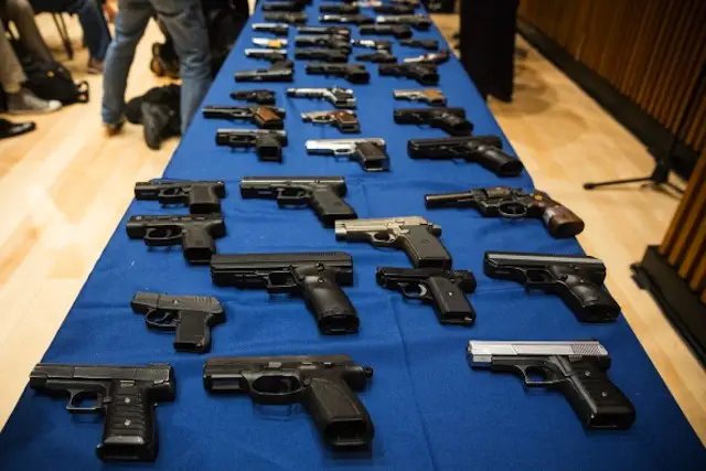 An illegal gun seizure in NYC in 2013.